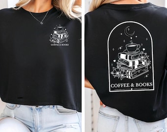 Coffee & Books Sweatshirt, Cute Books Lover Sweatshirt, Books Club Shirt, Books Lover Gift, Back To School Shirt, Elementary Teacher Shirt