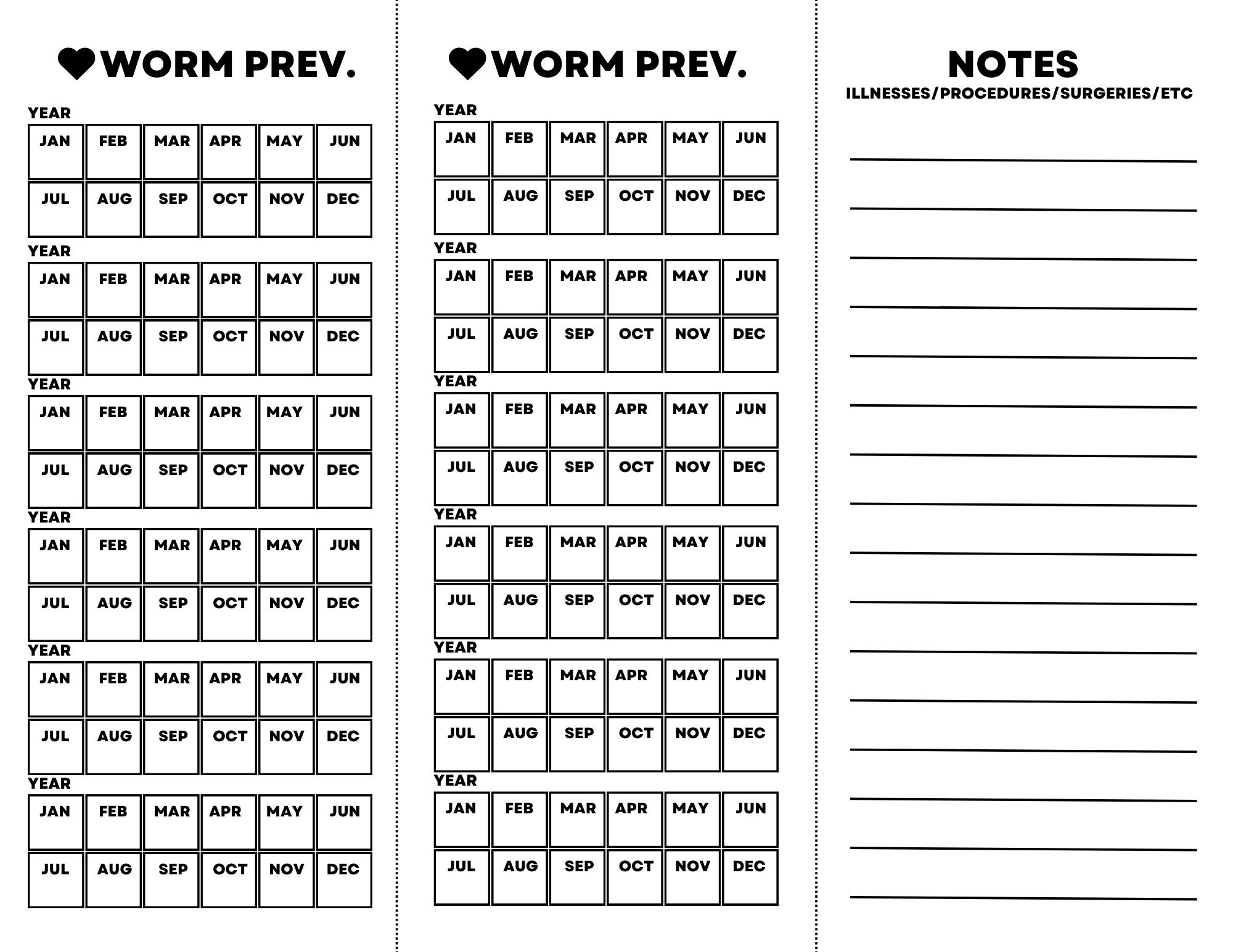 Printable Pet Health Record, Pet Are, Vet Record, Puppy Shot Record ...