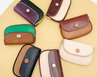 Leather Purse, Art Wallet,  Coin Pouch, Coin Purse, Change Wallet, Credit Card Holder, Colourful Purse,