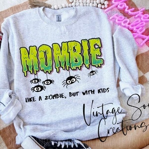 Mombie Zombie PNG: High-Resolution Sublimation Design