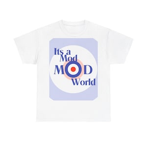 Mod Target Unisex Tee, Retro 60s Vibe Shirt,  Vintage Mod Style Top, Music Lover Gift, Mod Fashion Clothing, Northern Soul Concert Apparel,
