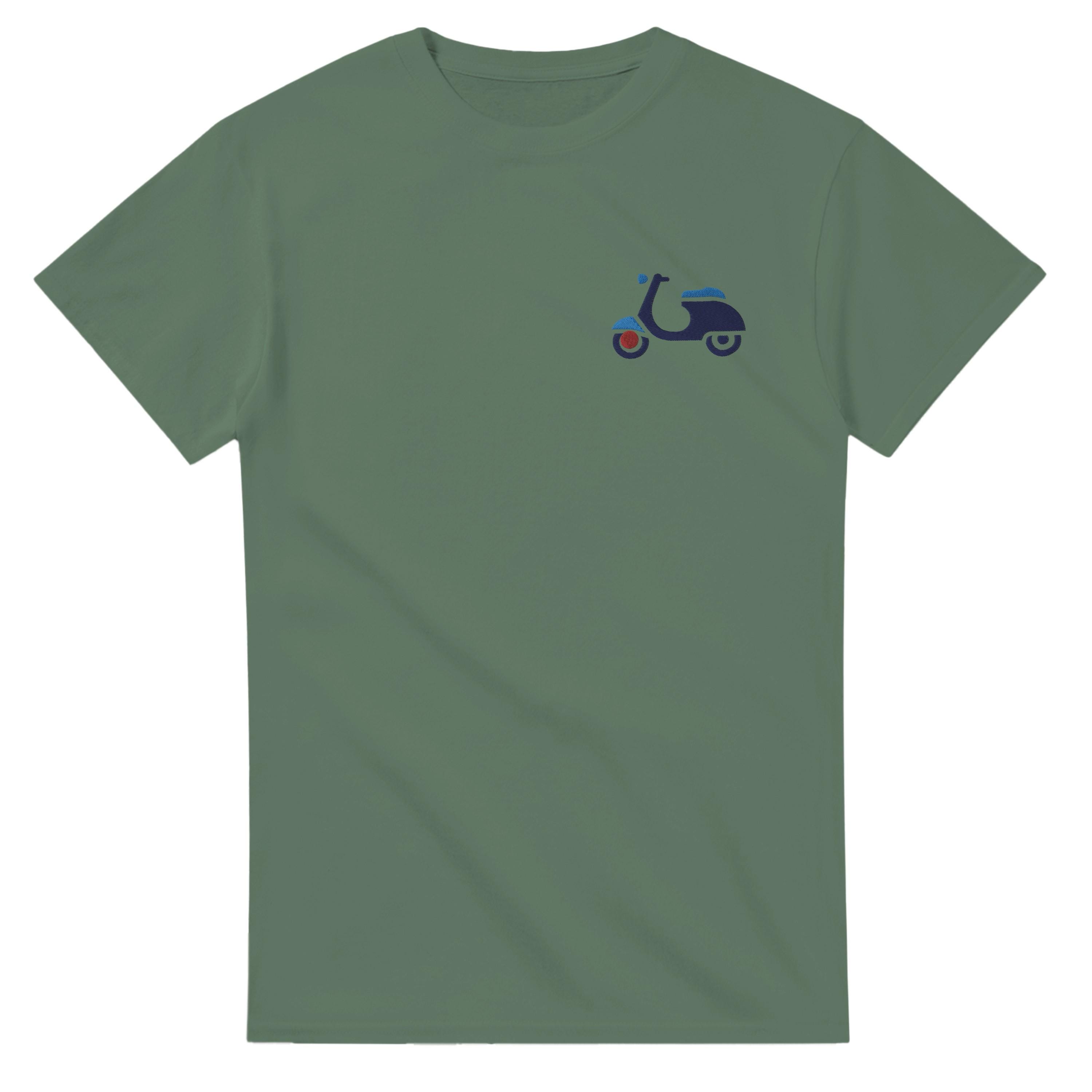T-shirt Homme NEW LOOK – Motif Vespa/Lambretta Rétro, Couleur Kaki, Taille Régulière, Neuf Sans étiquette