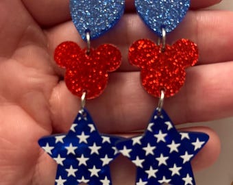 Estrellas patrióticas y ratón