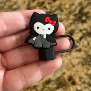 Halloween Kitty Straw Toppers