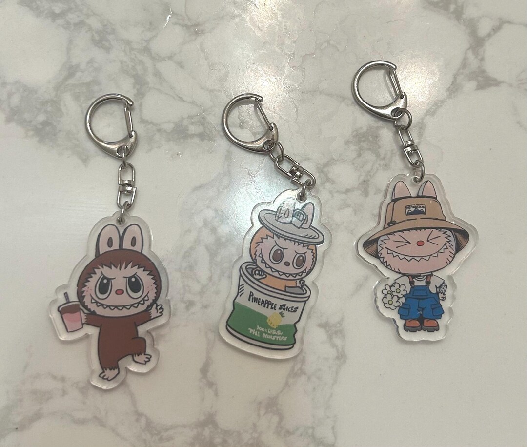 Key Chain Monster Cute Monster Keychain - Pineapple, Cup, Fall Styles - Etsy