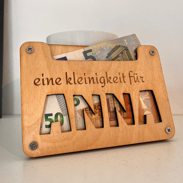 Personalisiertes Geldgeschenk mit Name, eine Kleinigkeit für, Lustige Geschenkkarte zum Geld verschenken, Geschenkidee für Geburtstag