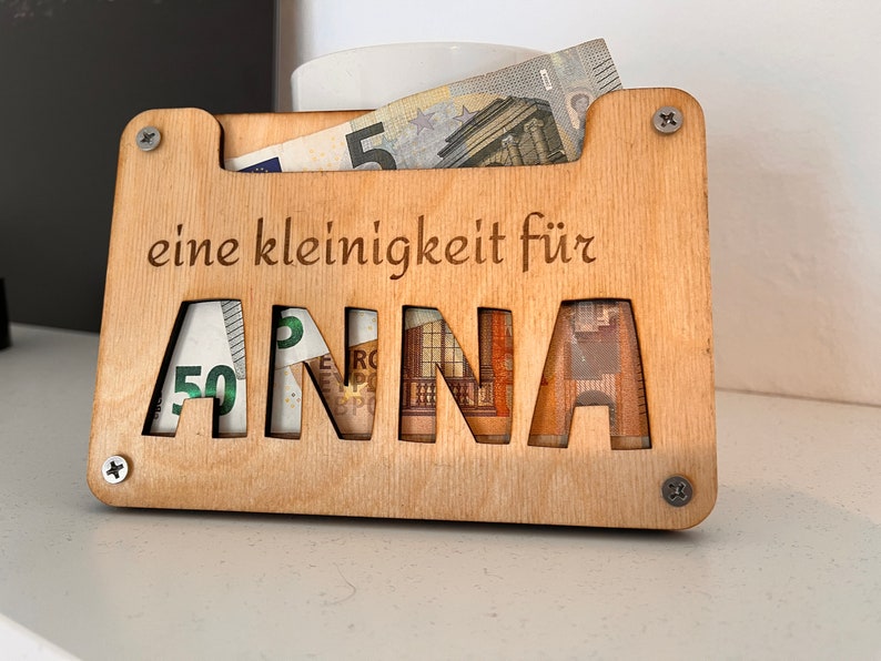 Personalisiertes Geldgeschenk mit Name, eine Kleinigkeit für, Lustige Geschenkkarte zum Geld verschenken, Geschenkidee für Geburtstag Bild 4