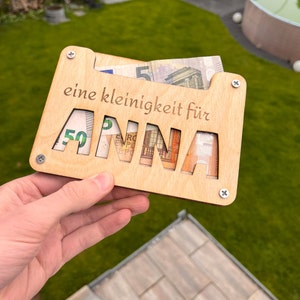 Personalisiertes Geldgeschenk mit Name, eine Kleinigkeit für, Lustige Geschenkkarte zum Geld verschenken, Geschenkidee für Geburtstag Bild 6