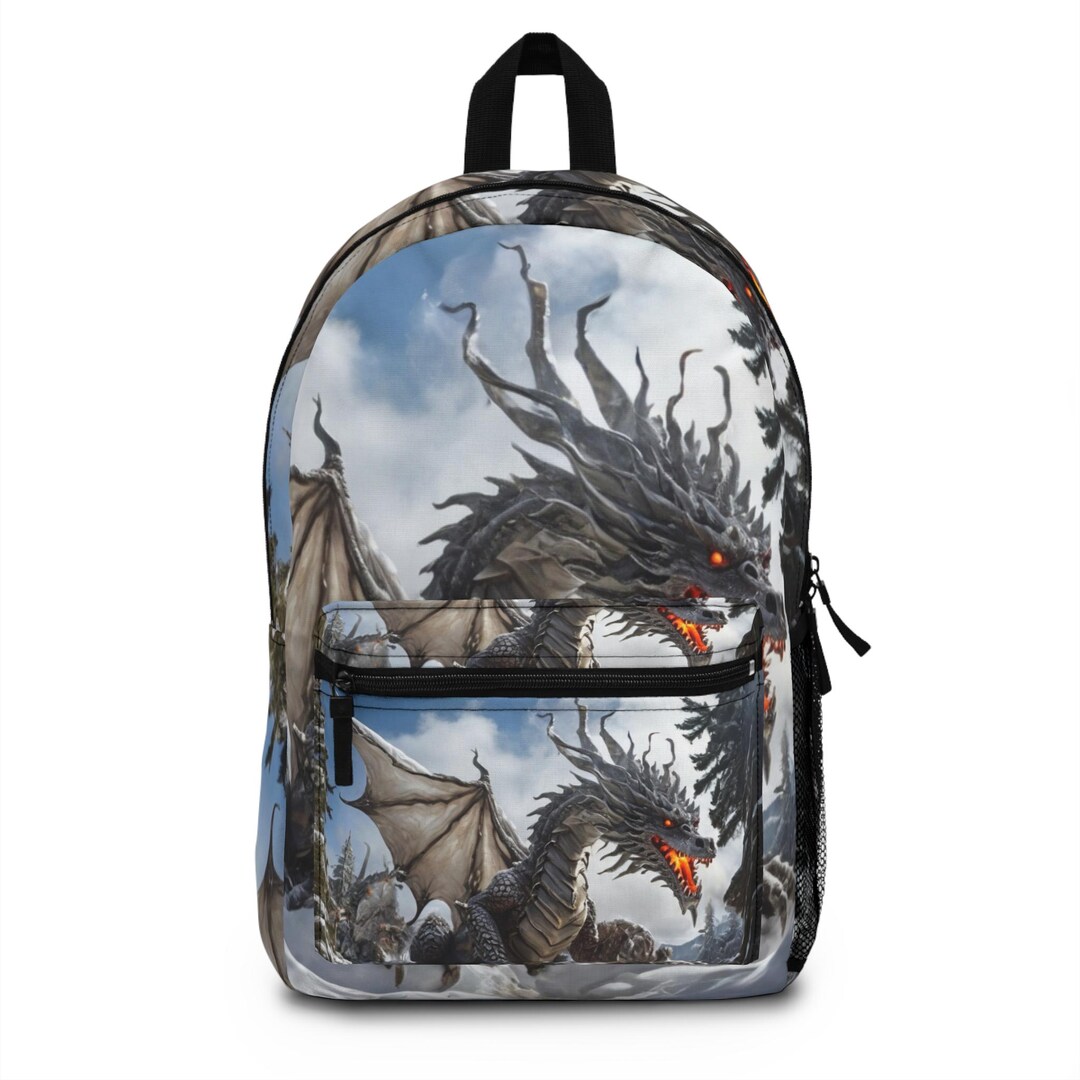 White Winter Dragon Backpack - Etsy