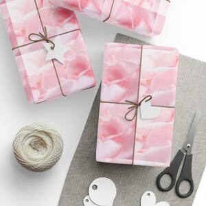 Pink Rose Petals Flowers Wrapping Papers