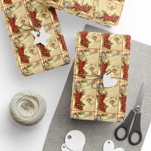 Gosedjursstrumpa Sovande Flicka Jul Julklappspapper