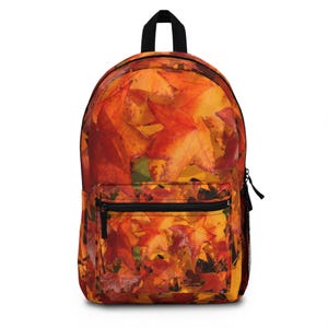 Orange Fall Leaves Backpack