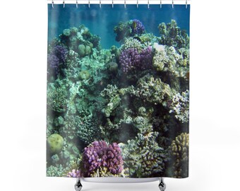 Kühle Töne Coral Duschvorhänge