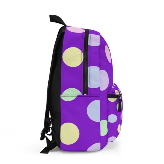 Purple With Large Pastel Polkadots Backpack - Etsy