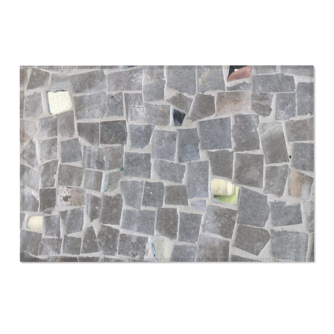 Stone Tile Rug Gray Stone Tiles Valentine's Area Rugs - Etsy