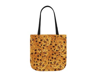 Chocolate Chip Cookies Canvas Tote Bag, 5-Color Straps