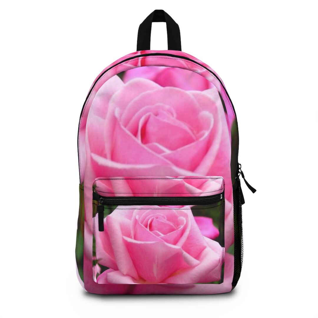 Beautiful Pink Rose Backpack - Etsy