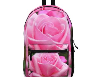 Pink Rose Backpack, Daisy Bag, Rose Bookbag, Pink Rose Bag  display picture 1