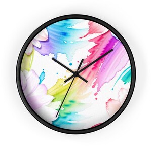 Wall Clock. Watercolor