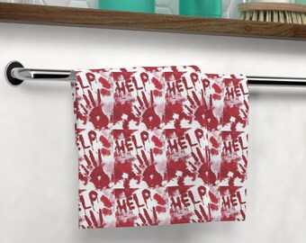 Bloody Help Halloween Face Towel