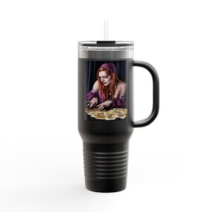 Taza térmica de viaje con diseño de adivino para Halloween, 40 oz