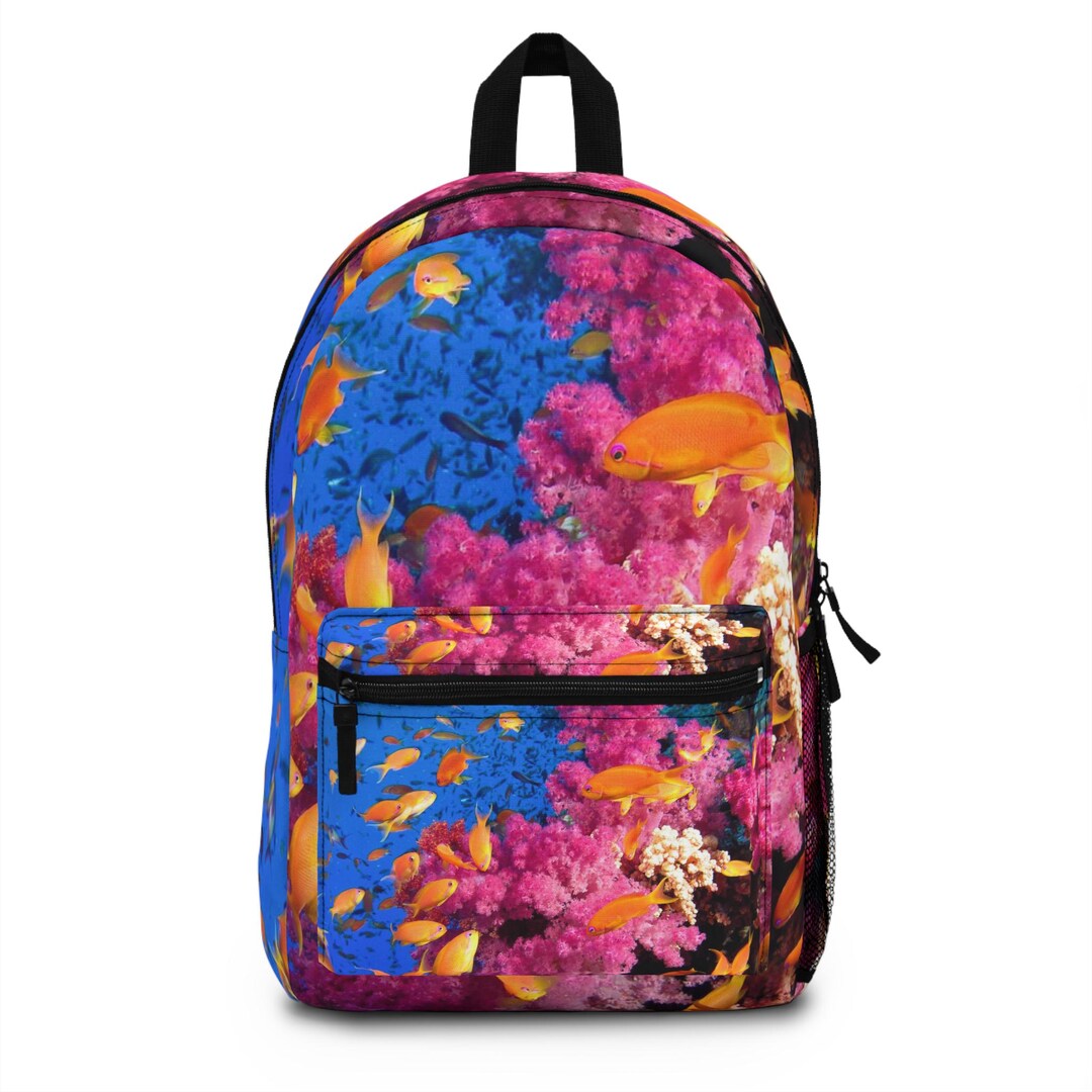 Colorful Coral and Tropical Fish Backpack - Etsy