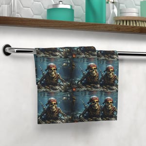 Serviette d&#39;Halloween thème squelette de pirate
