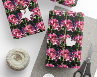 Stargazer Lilies Flowers Wrapping Papers