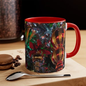Pretty Christmas Yuletide Ornaments 11oz Accent Mug