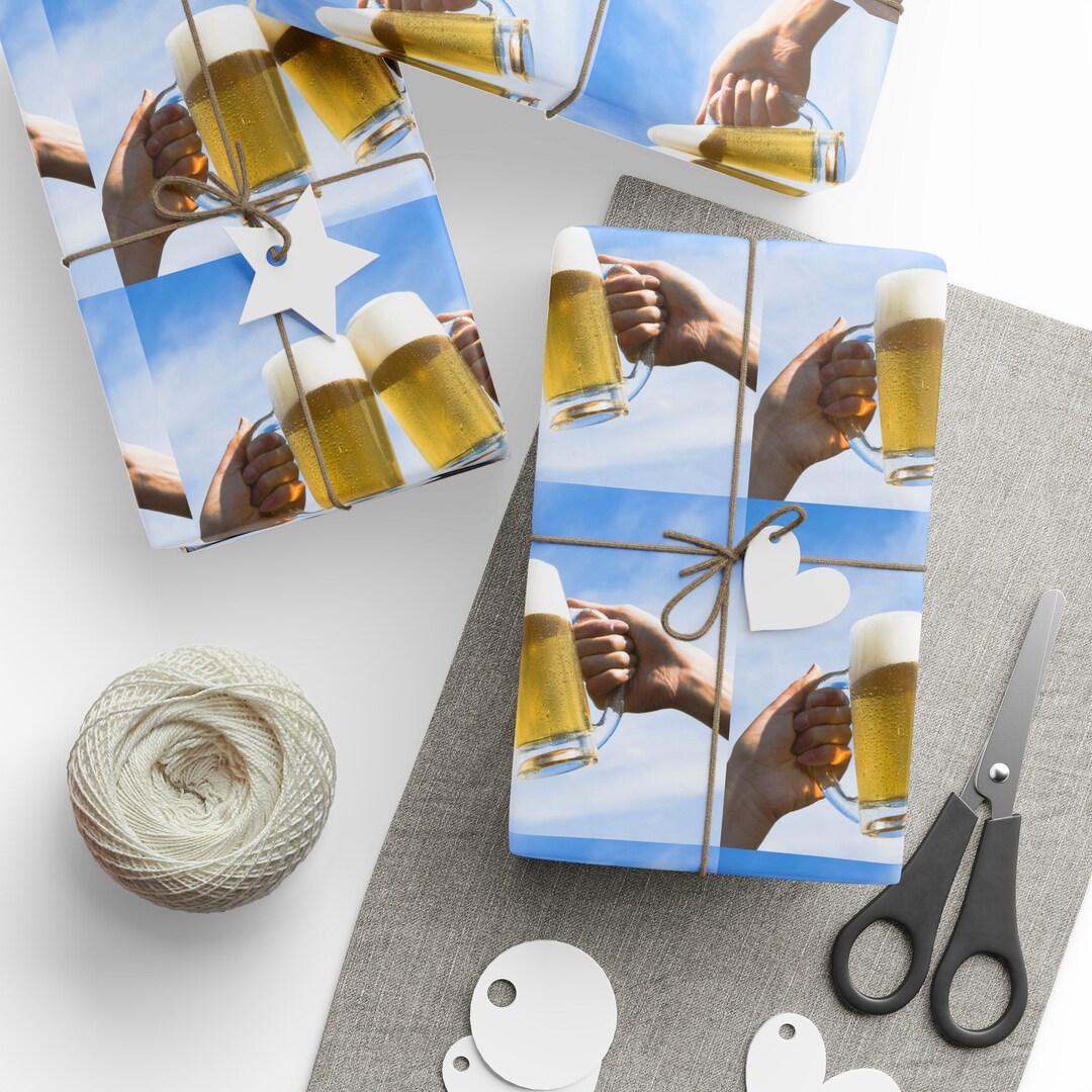 Toasting Beer Mugs Birthday Wrapping Papers - Etsy