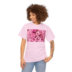 Pink Roses Valentine&#39;s Unisex Heavy Cotton Tee