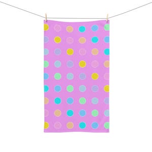 Pink with Polka Dots Hand Towel