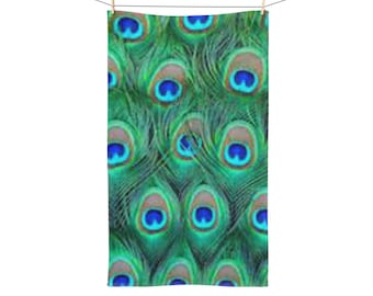 Peacock Feather Hand Towel