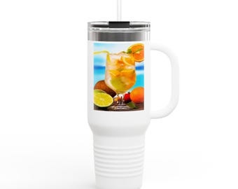 Tropical Drinks Insulated Travel Mug