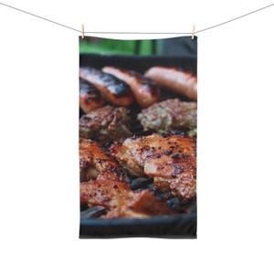 グリル肉ハンドタオル - BBQキッチンクロス、調理ギフト、グリルアクセサリー、夏のバーベキューの必需品、グルメギフト