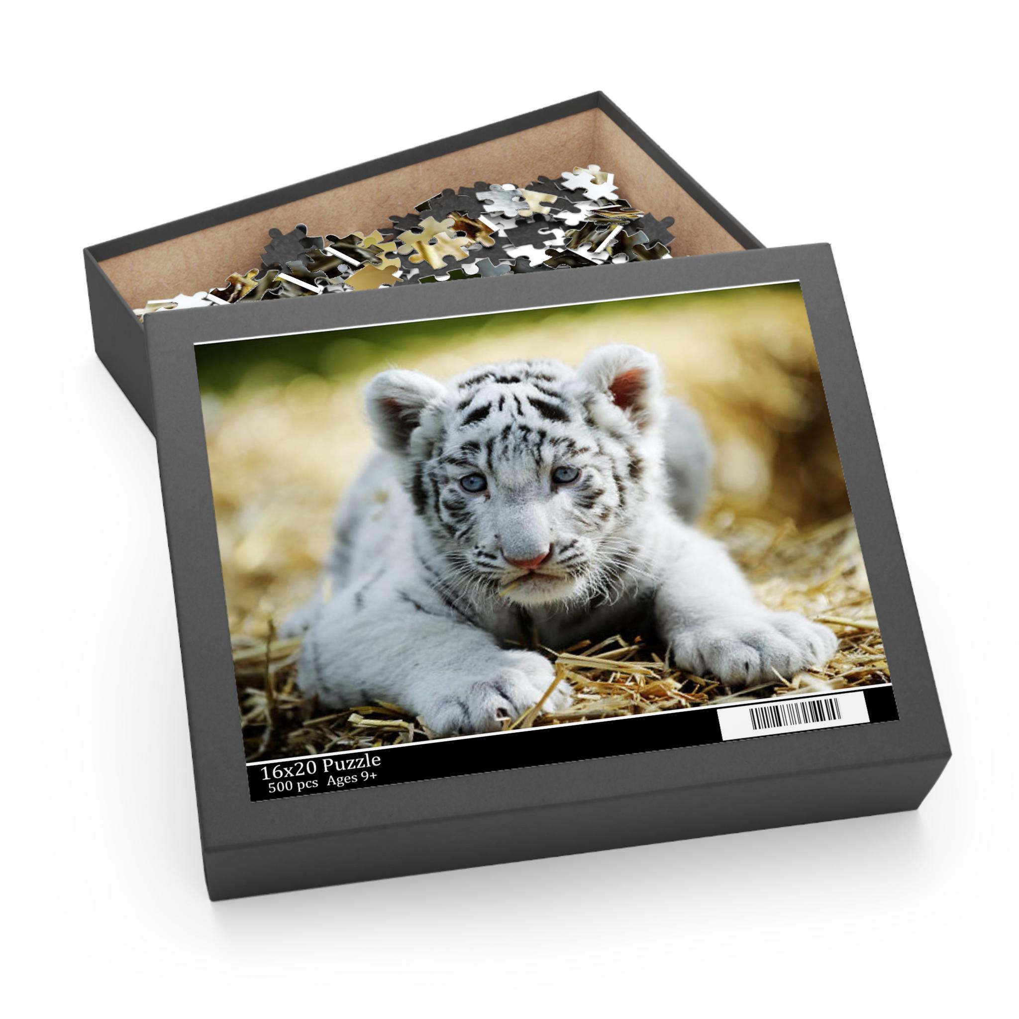 White Tiger Cub Puzzle (120, 252, 500-piece) - Etsy