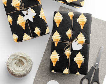 Papeles de regalo para cumpleaños de conos de helado