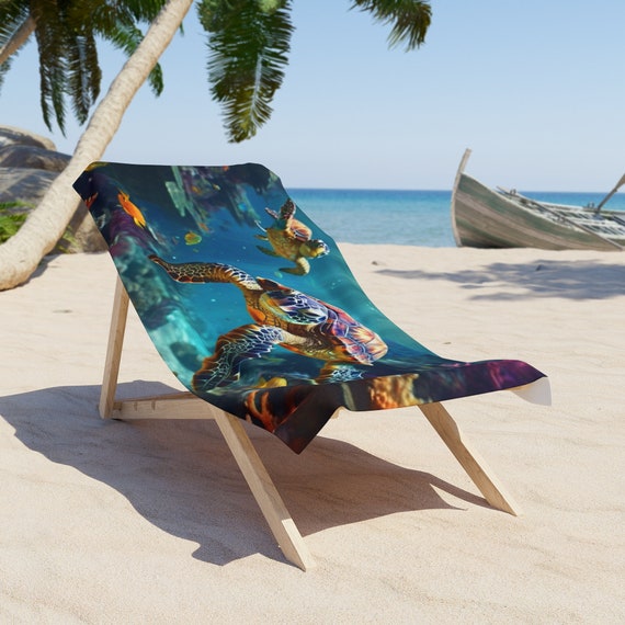Meeresschildkröten bunt Strandtuch
