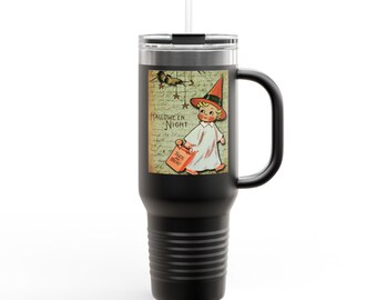 Tasse de voyage isotherme Halloween vintage, 40 oz