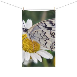 Butterfly Hand Towel, Floral Decor, Kitchen Towels, Nature Gift, Bathroom Accessories, Spring Decor
