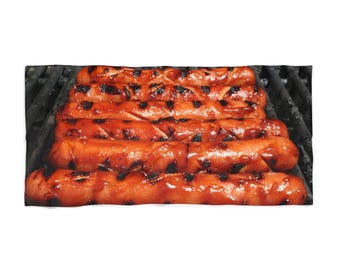Gegrillte Hot Dogs Strandtuch