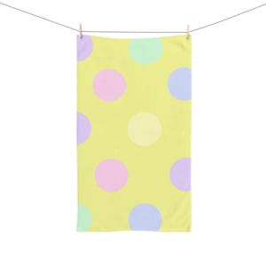 Essuie-mains jaune à pois