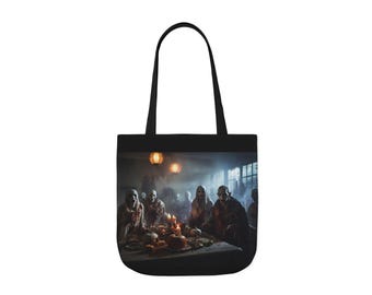 Zombie Party Halloween Canvas Einkaufstasche, 5-Farben Riemen