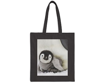 Baby Penguins Cotton Canvas Tote Bag