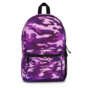 Purple Camouflage Backpack