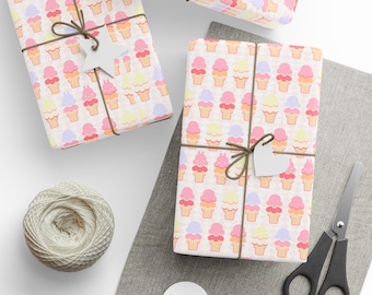 Ice Cream Cones Birthday Wrapping Papers
