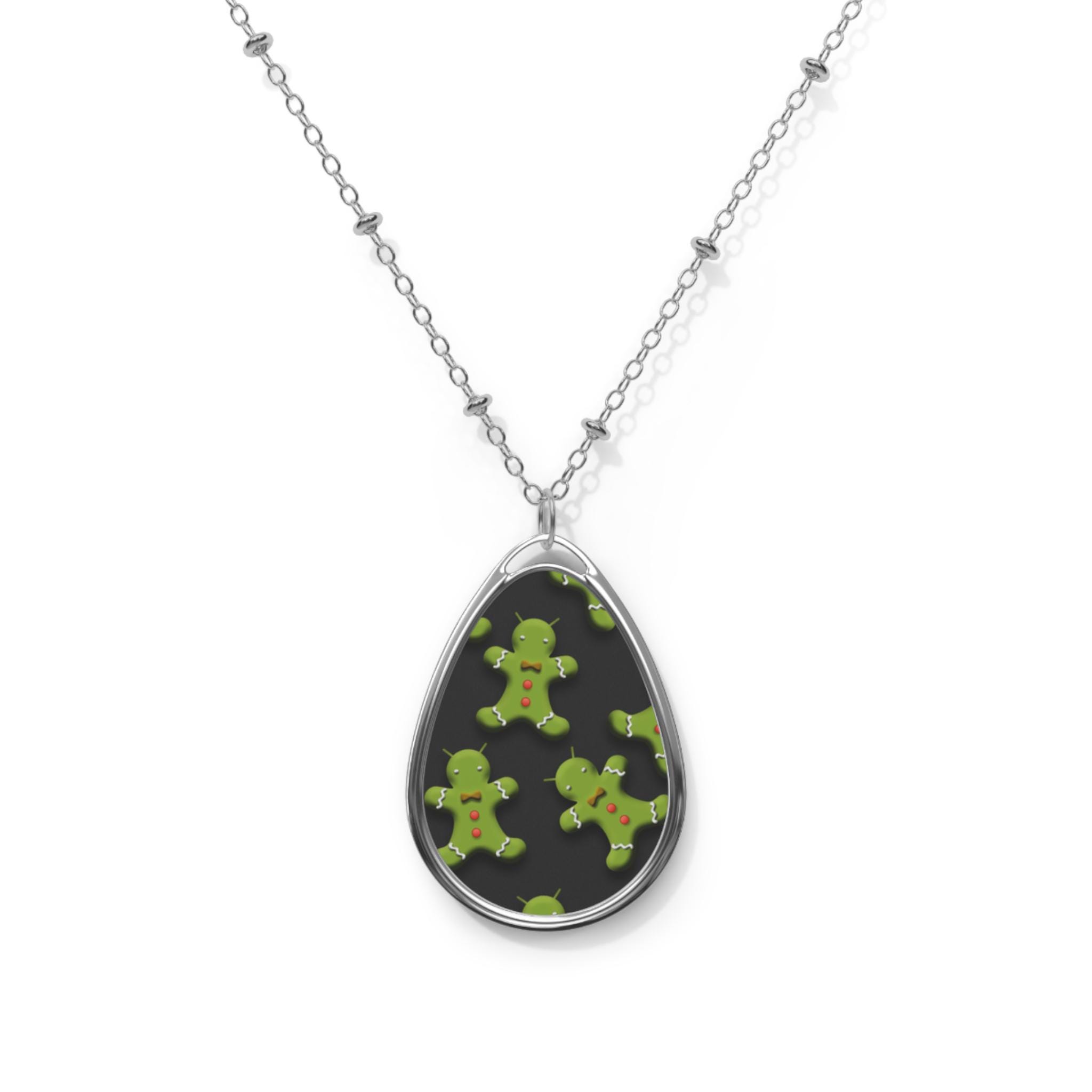 Alien peperkoekkoekjes ovale kerstketting
