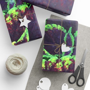 Brown and Green Leaves Wrapping Papers