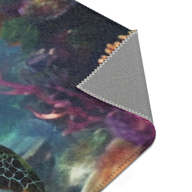 Turtle Colorblock Rug Colorful Sea Turtles Area Rugs - Etsy