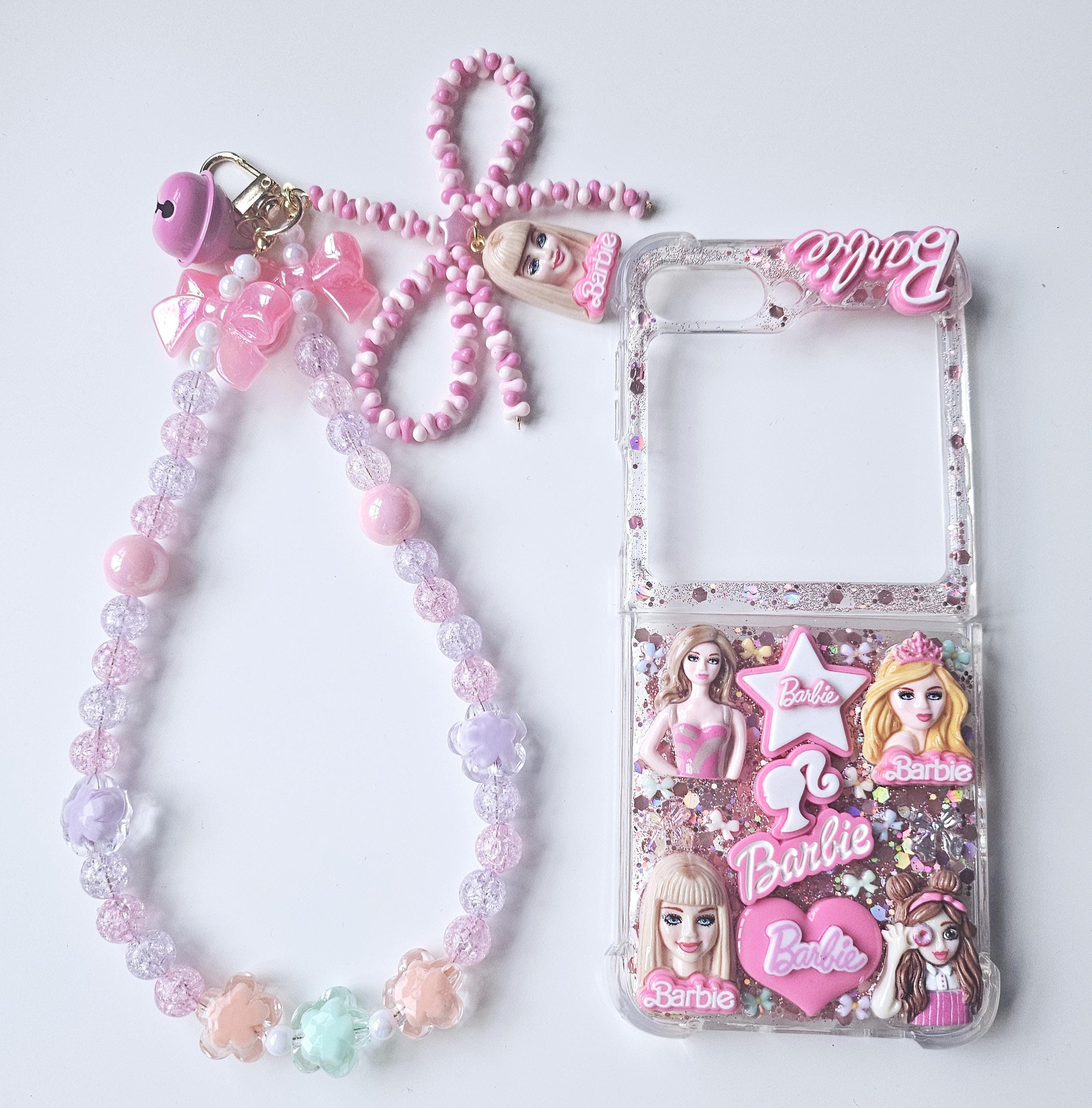 Samsung Galaxy Z Flip 4 , 5, 6, 7 Super Cute Barbie Resin Phone